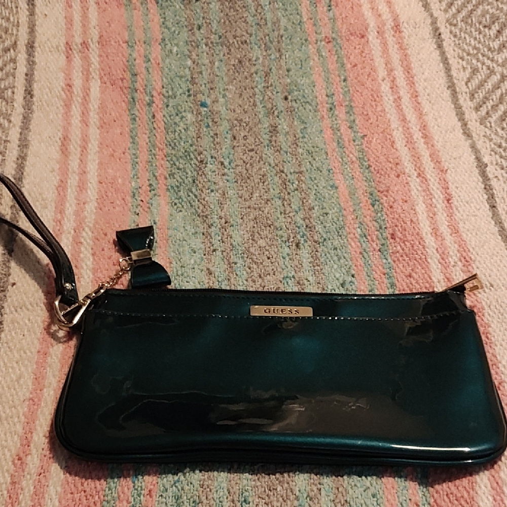 Guess Black Clutch Wristlet Elegant Design